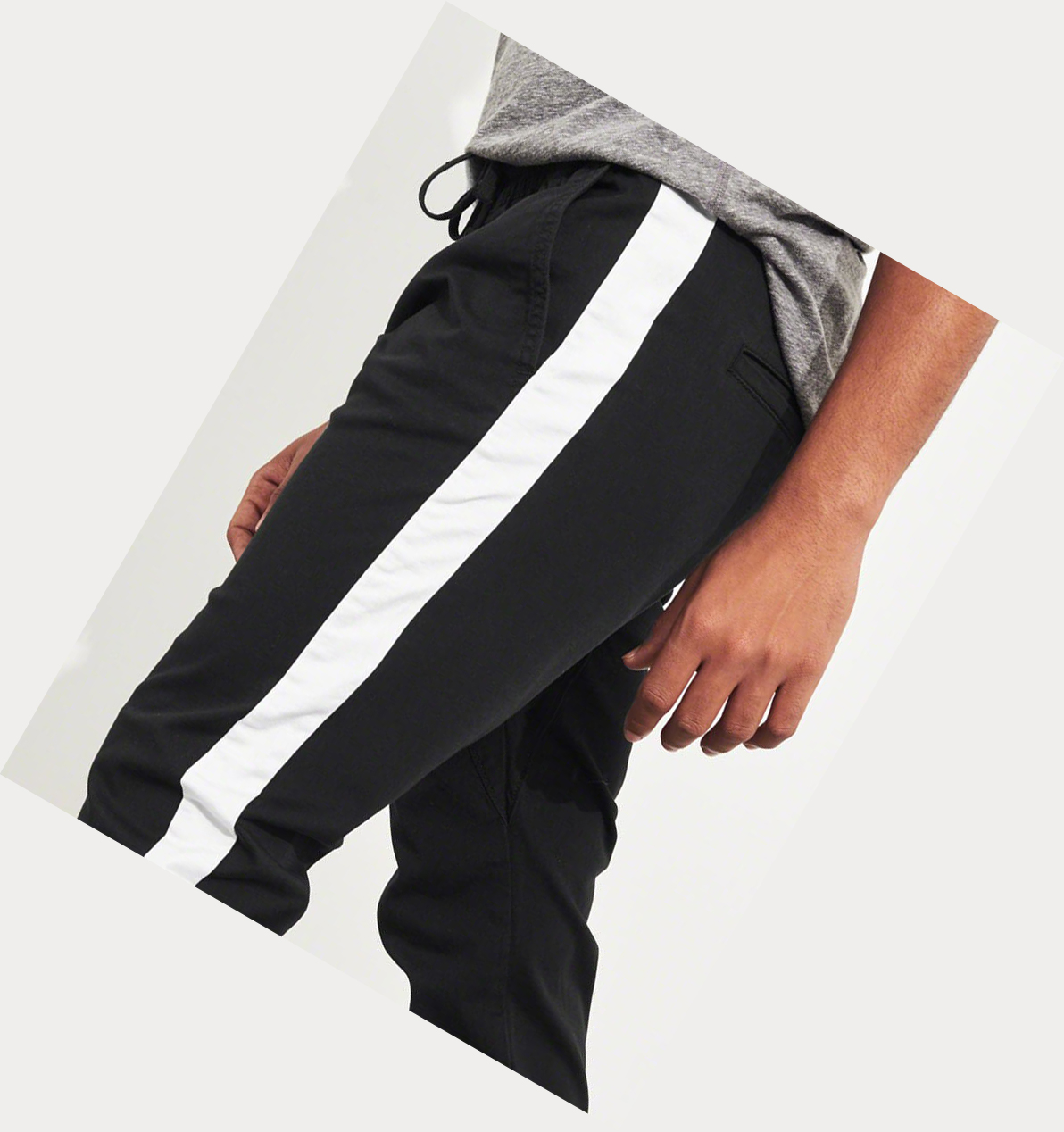 Black Hollister Advanced Stretch Twill Skinny Men's Jogger | ZA-KJCV230