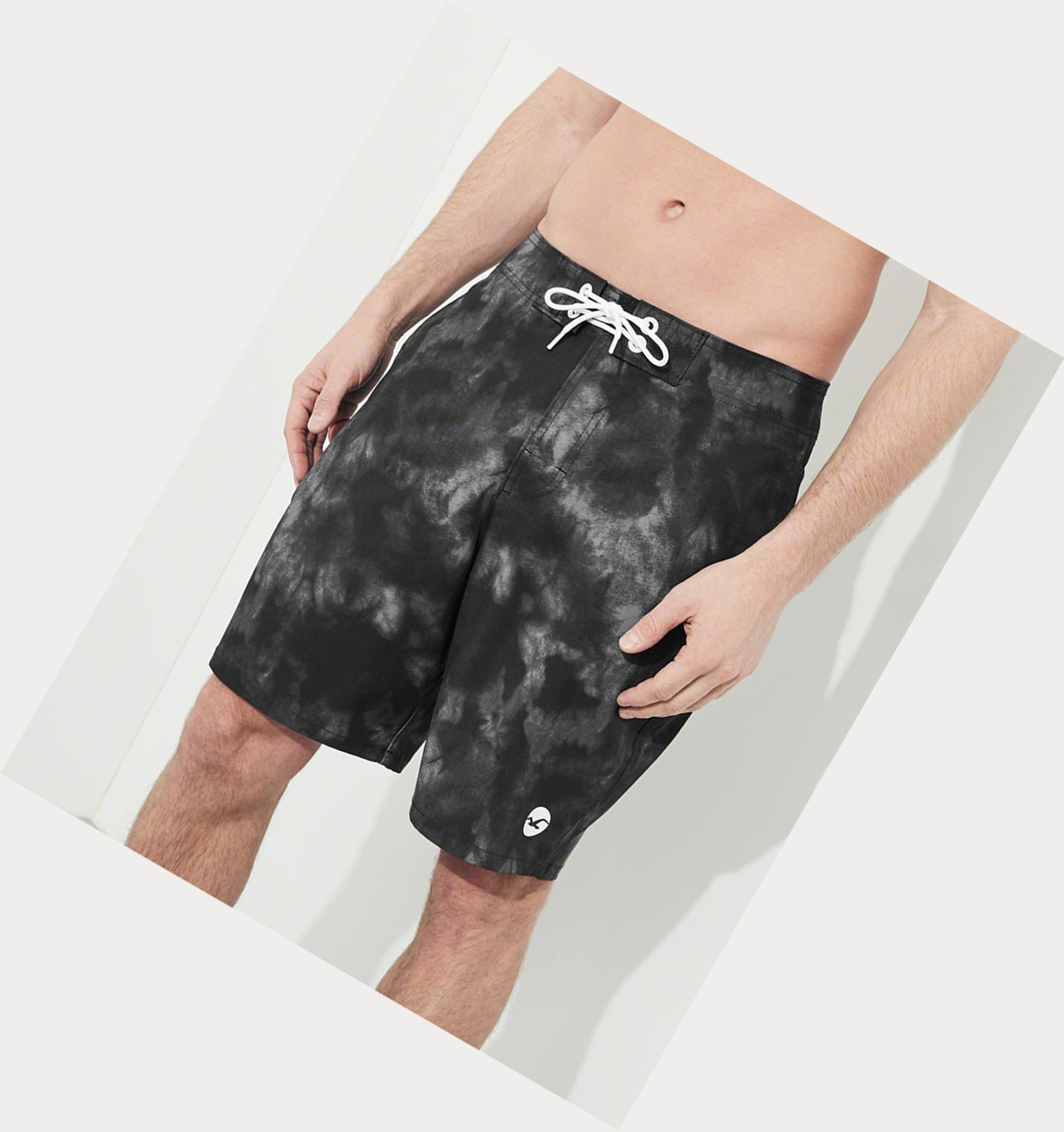 Black Hollister Classic Fit Men's Boardshorts | ZA-UXZO624