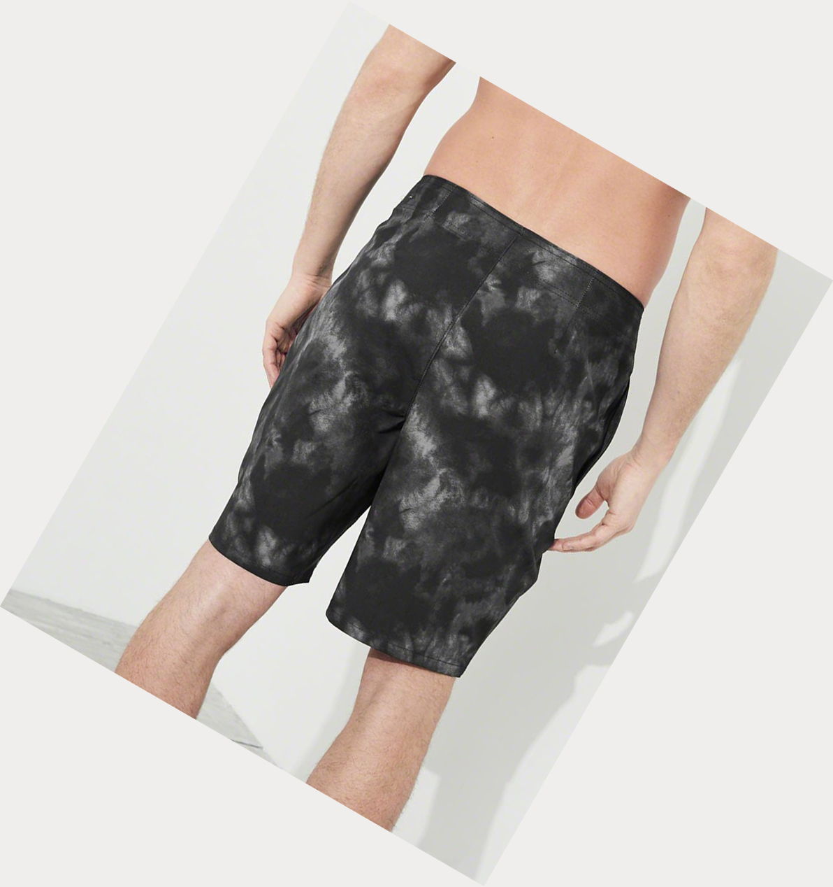 Black Hollister Classic Fit Men's Boardshorts | ZA-UXZO624