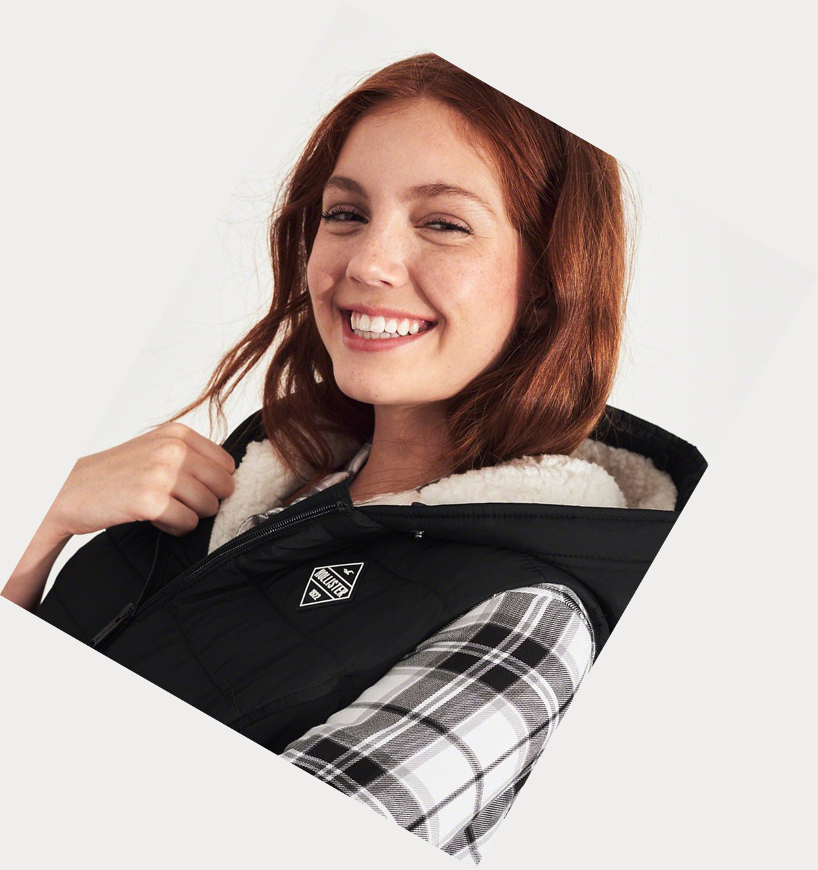 Black Hollister Cozy-Lined Puffer Women's Vest | ZA-VNYU103