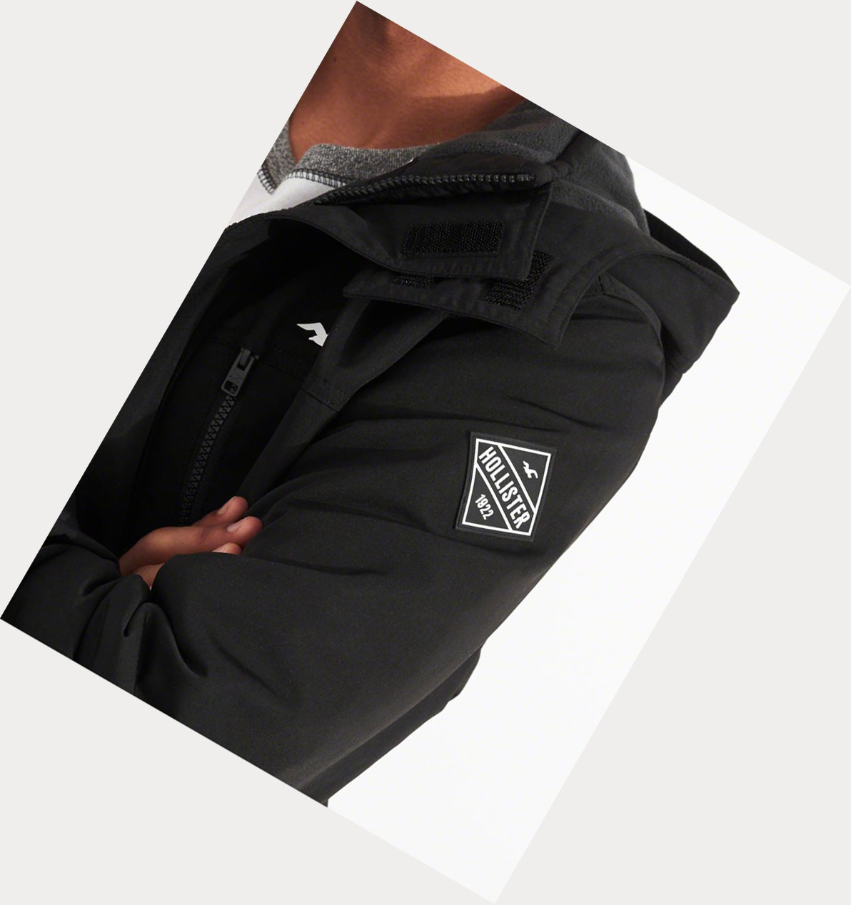 Black Hollister Fleece-Lined Men's Jackets | ZA-YMUP759