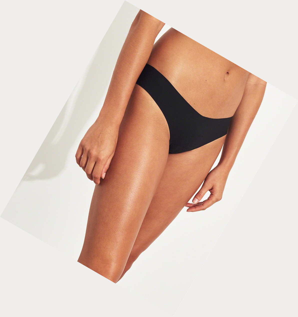 Black Hollister Gilly Hicks No-Show Cheeky Women's Underwear | ZA-VQZW496