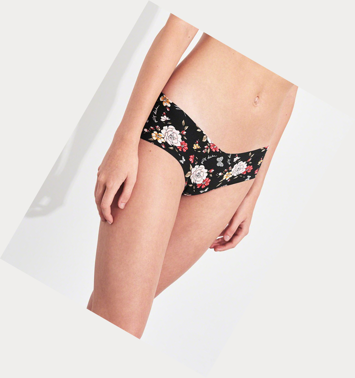 Black Hollister Gilly Hicks No-Show Lace-Back Hiphugger Women's Underwear | ZA-AVSN061