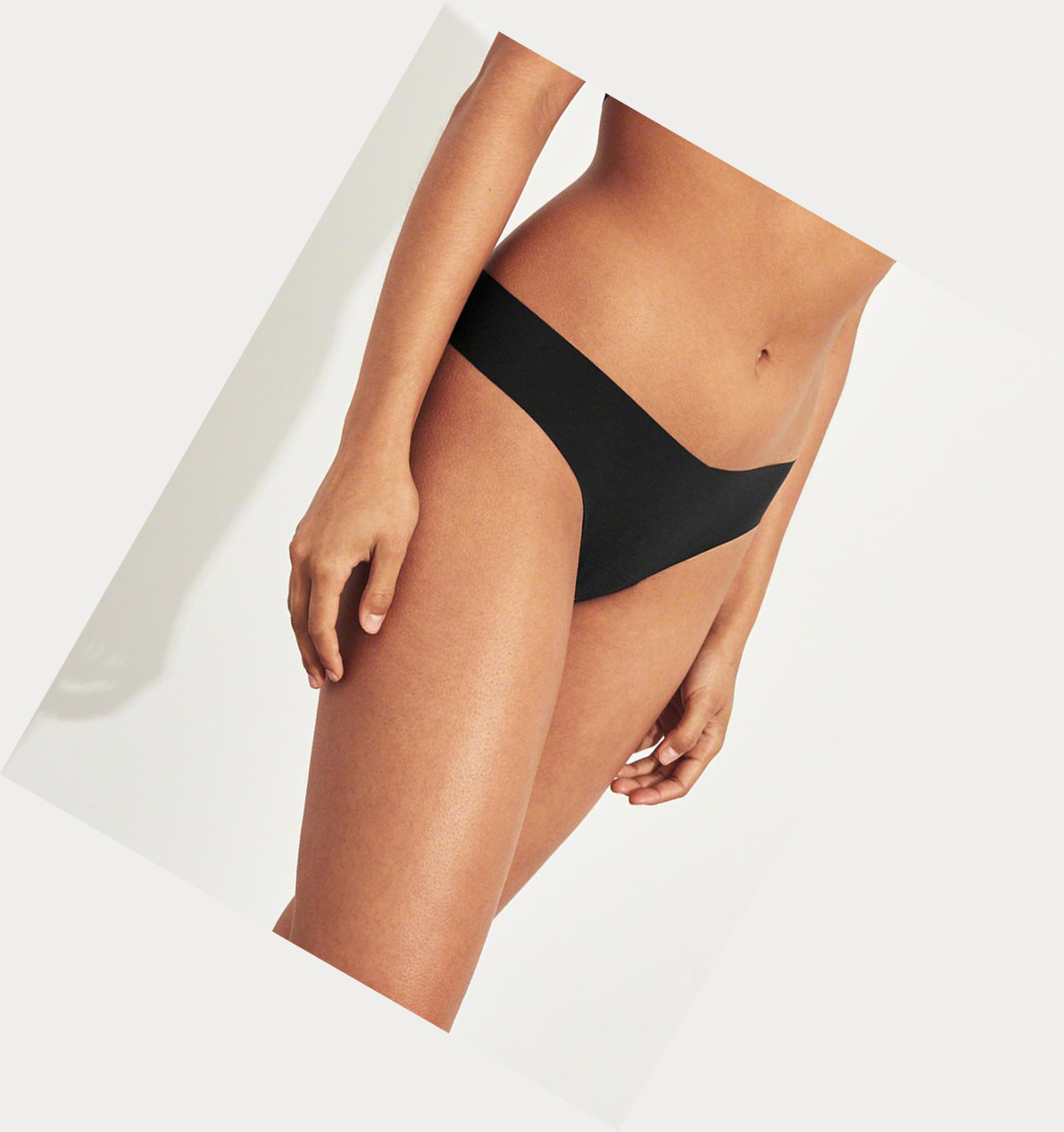 Black Hollister Gilly Hicks No-Show Thong Women's Underwear | ZA-NFRH461