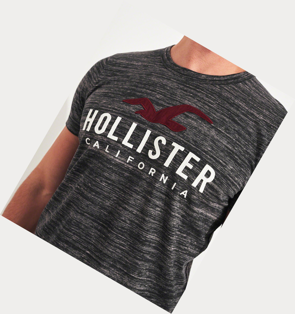 Black Hollister Muscle Fit Men's Short Sleeve | ZA-BALJ037