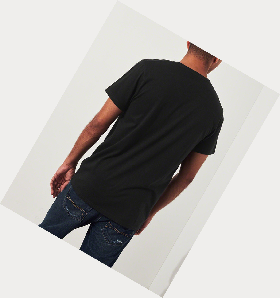 Black Hollister Must-Have V-Neck Men's Short Sleeve | ZA-BKSJ728