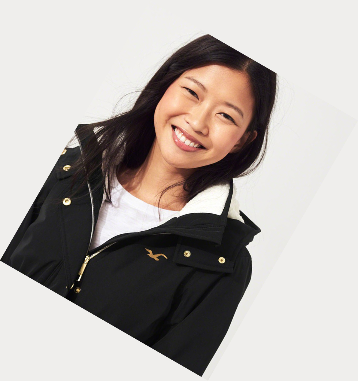 Black Hollister Sherpa-Lined Women's Jackets | ZA-DQRK480