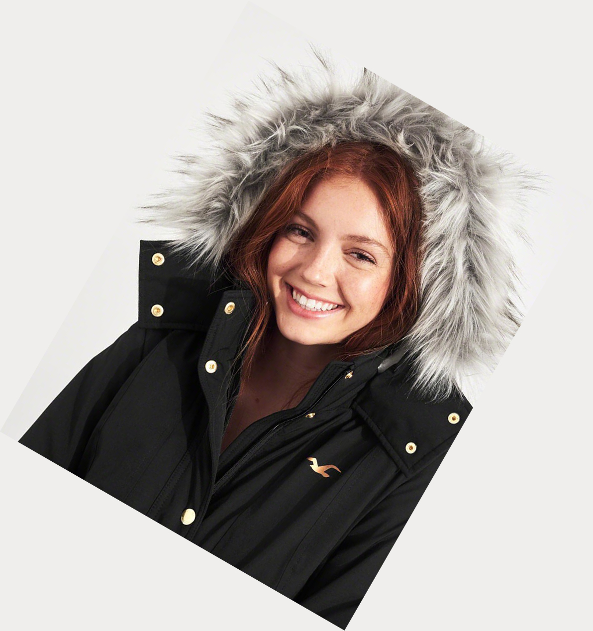 Black Hollister Sherpa-Lined Women's Parka Jackets | ZA-YZXB563