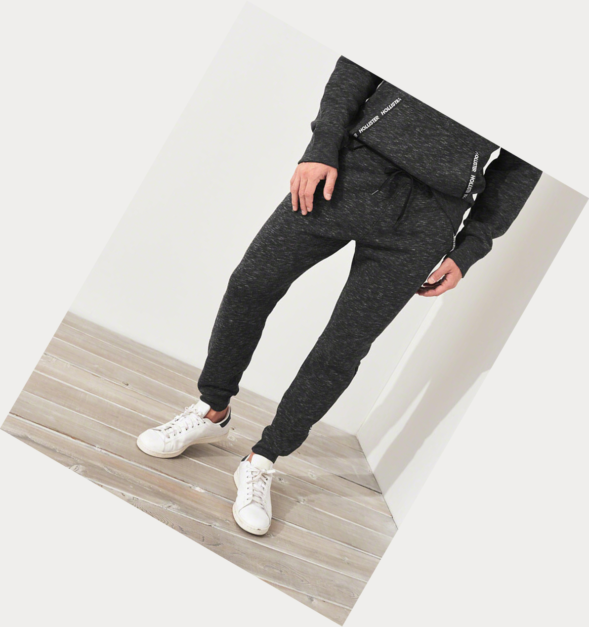 Black Hollister Skinny Fleece Men's Jogger | ZA-XFZN602