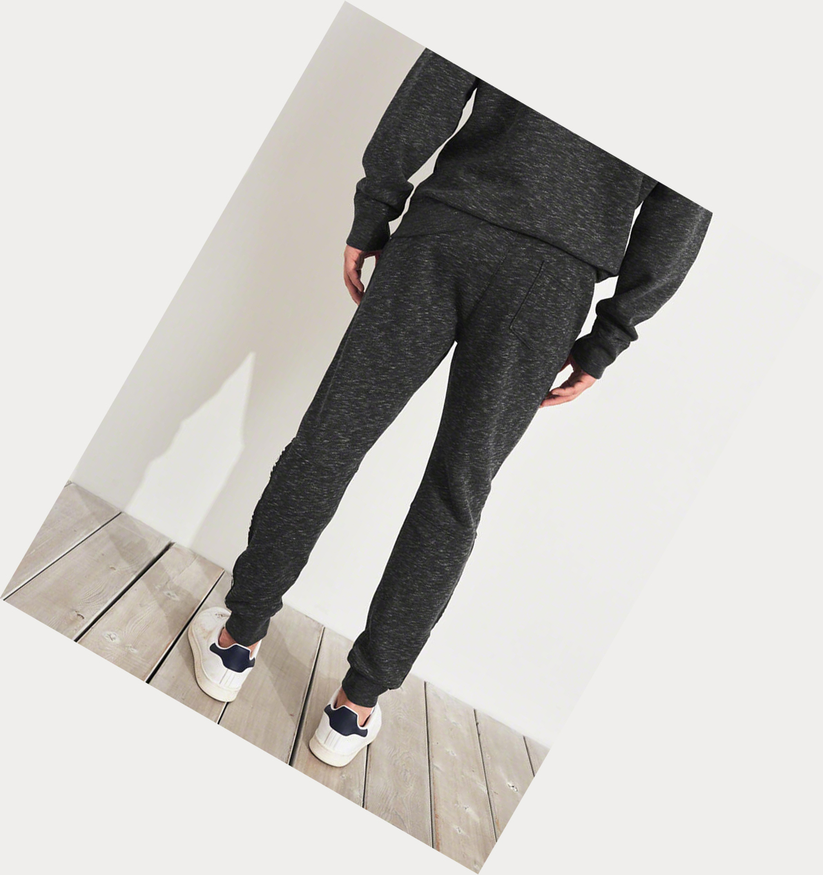 Black Hollister Skinny Fleece Men's Jogger | ZA-XFZN602