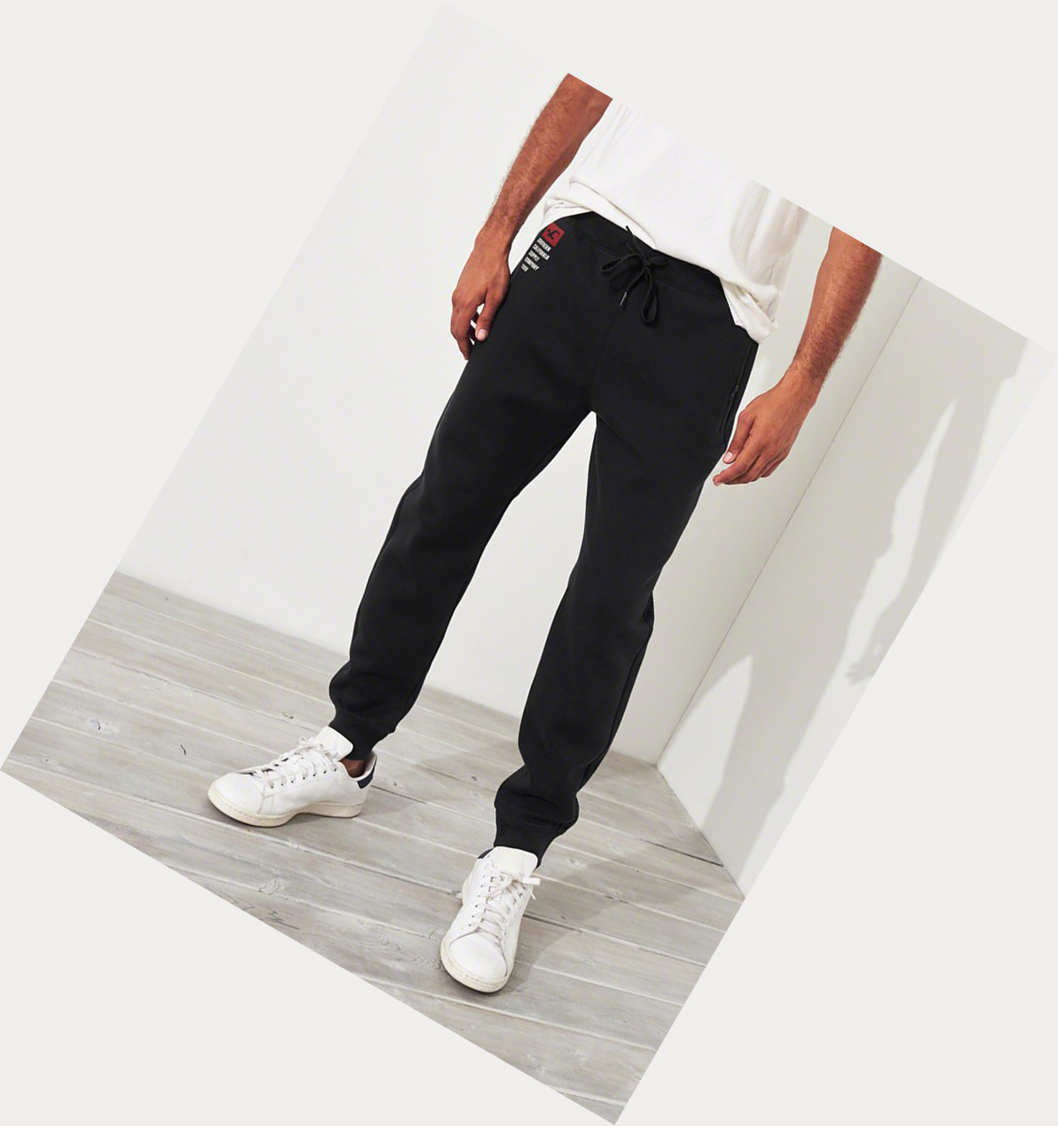 Black Hollister Skinny Neoprene Men's Jogger | ZA-PNHY094