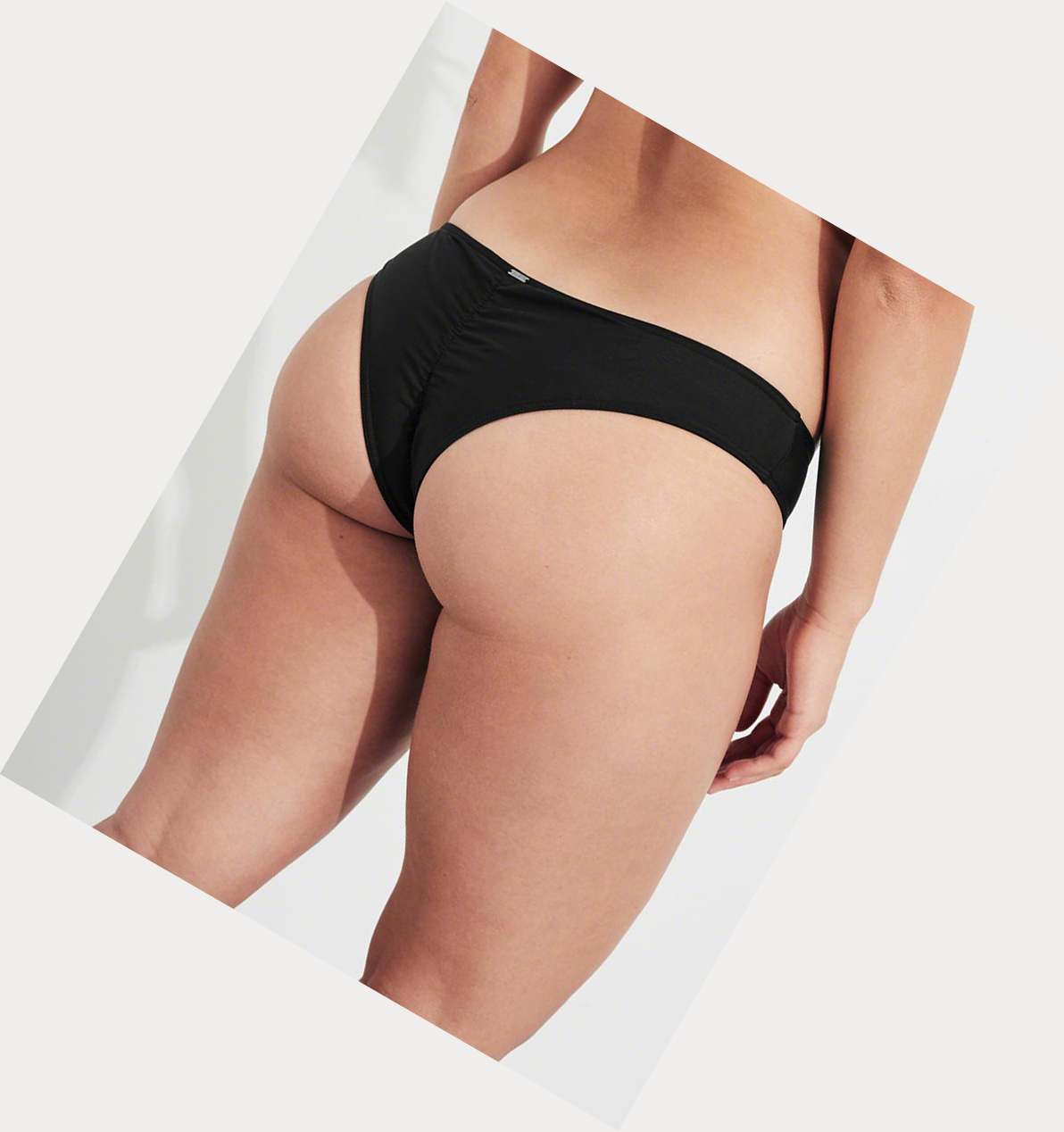 Black Hollister Super Cheeky Women's Bikini Bottoms | ZA-ONWT016