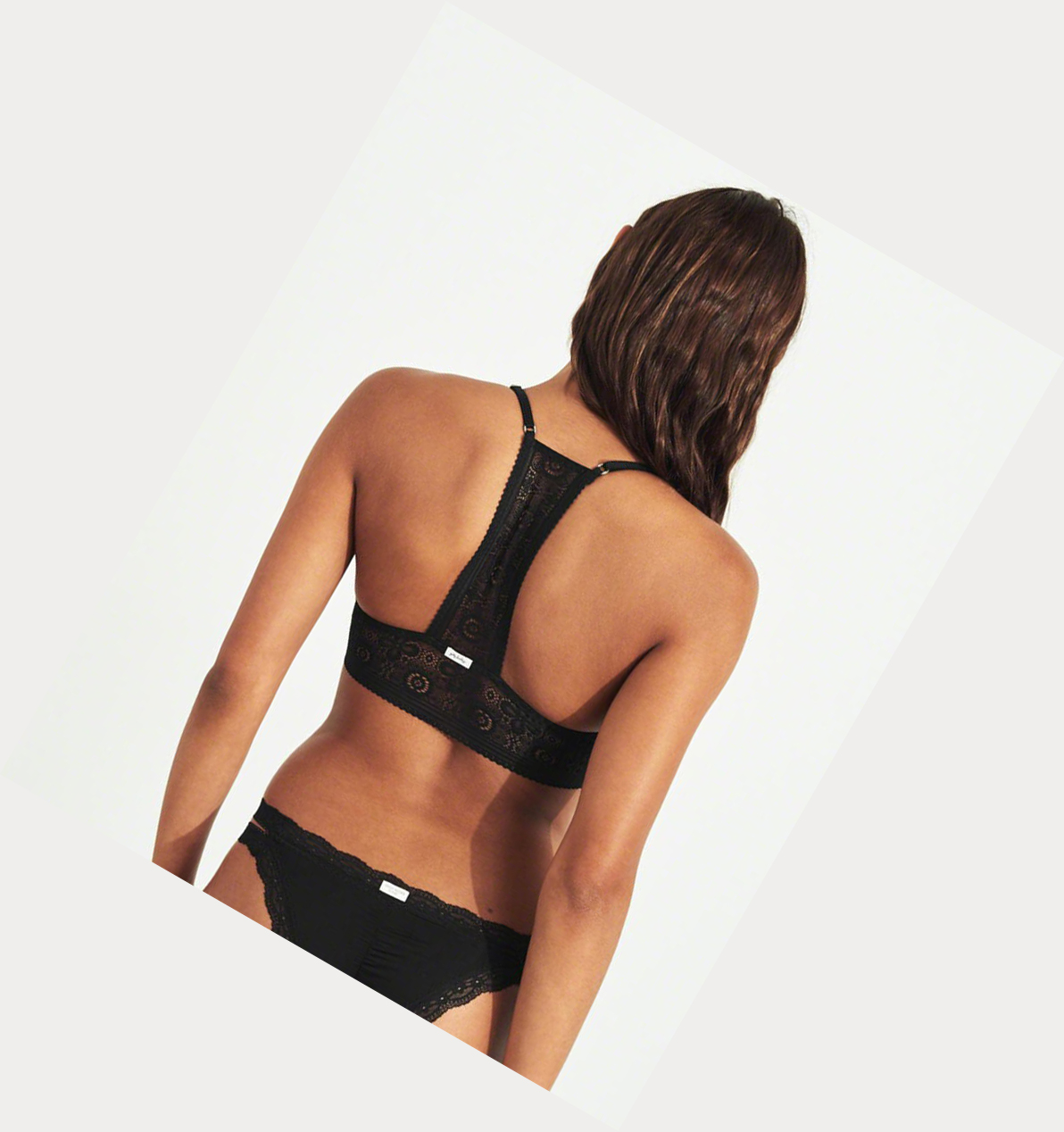 Black Hollister T-Back Scoop With Removable Pads Women's Bras | ZA-WBPY476