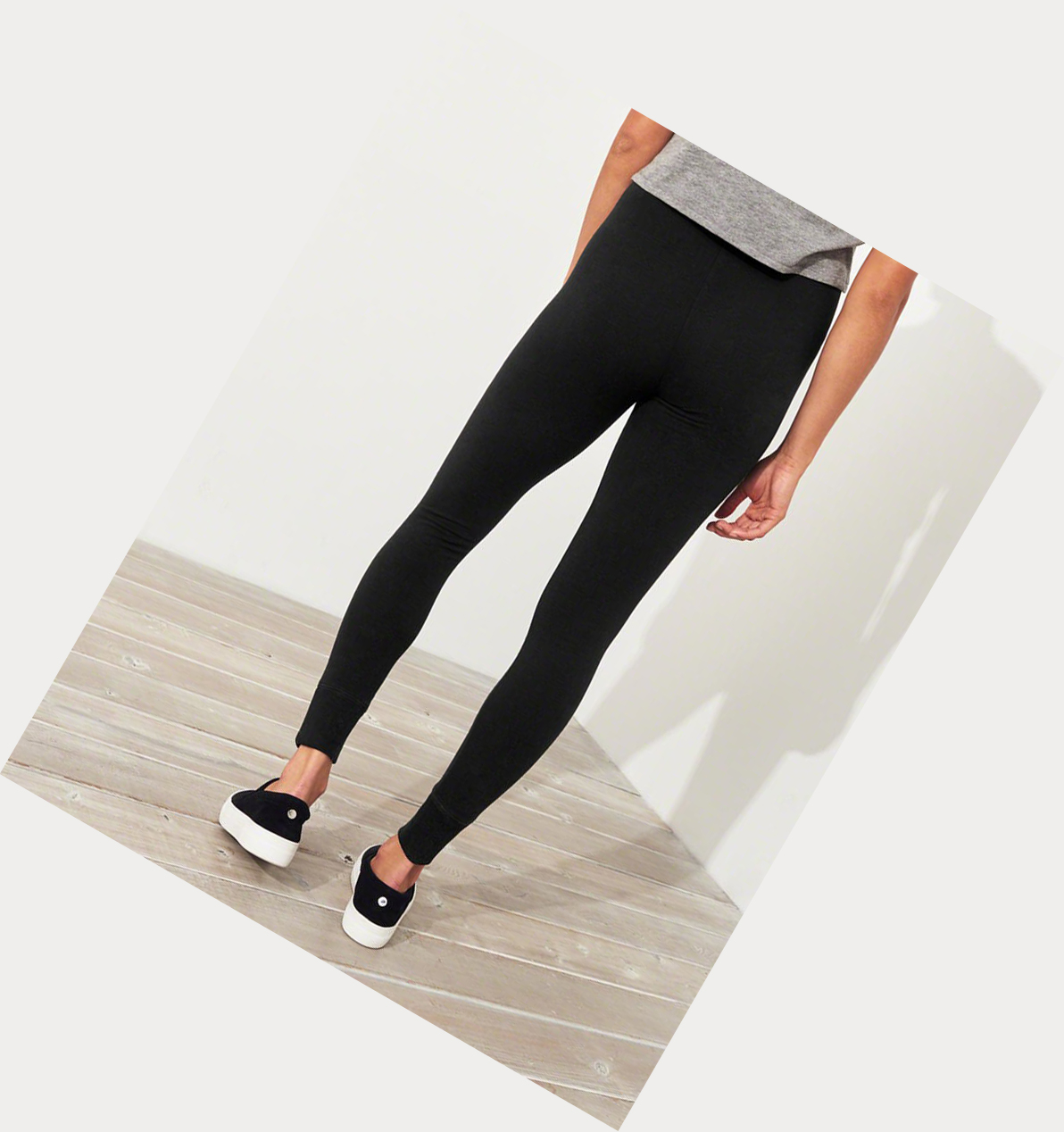 Black Hollister Ultra High-Rise Fleece Women's Leggings | ZA-MEBS870