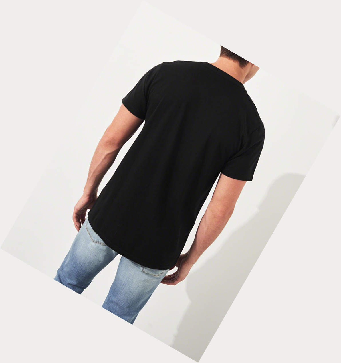 Black Red Hollister Must-Have Crewneck Men's Short Sleeve | ZA-NECH489