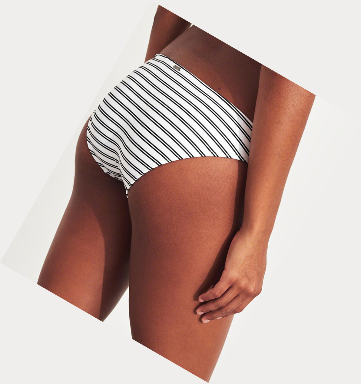 Black Stripes Hollister Stripe Women's Bikini Bottoms | ZA-VWXR396