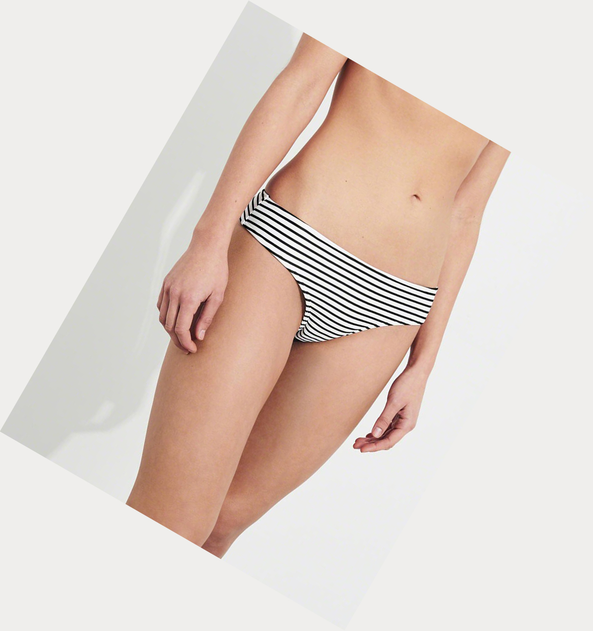 Black Stripes Hollister Super Cheeky Women's Bikini Bottoms | ZA-AWGH425