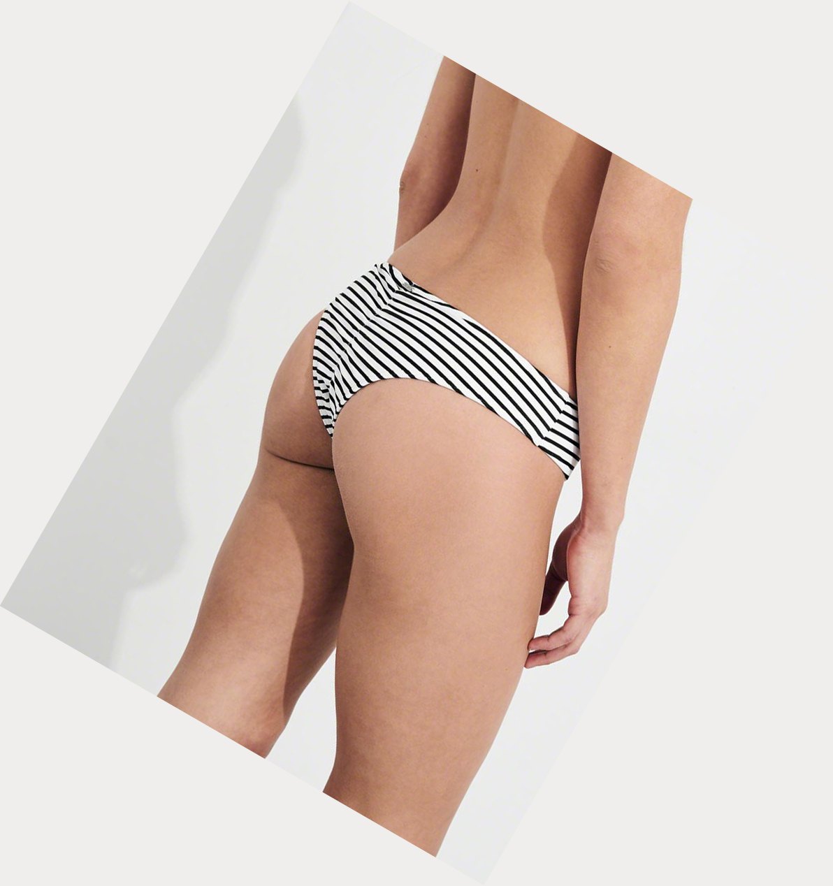 Black Stripes Hollister Super Cheeky Women's Bikini Bottoms | ZA-AWGH425