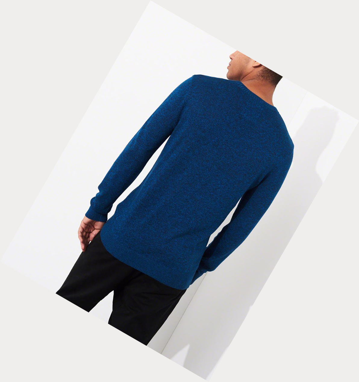 Blue Hollister Lightweight V-Neck Men's Sweaters | ZA-NIVT596