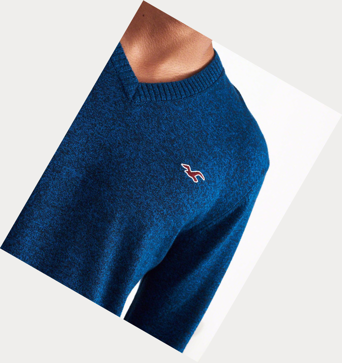 Blue Hollister Lightweight V-Neck Men's Sweaters | ZA-NIVT596