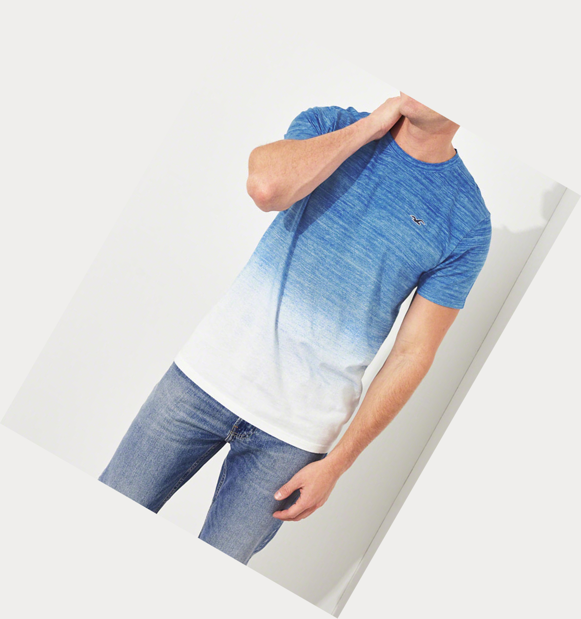 Blue Hollister Must-Have Crewneck Men's Short Sleeve | ZA-EDNO872