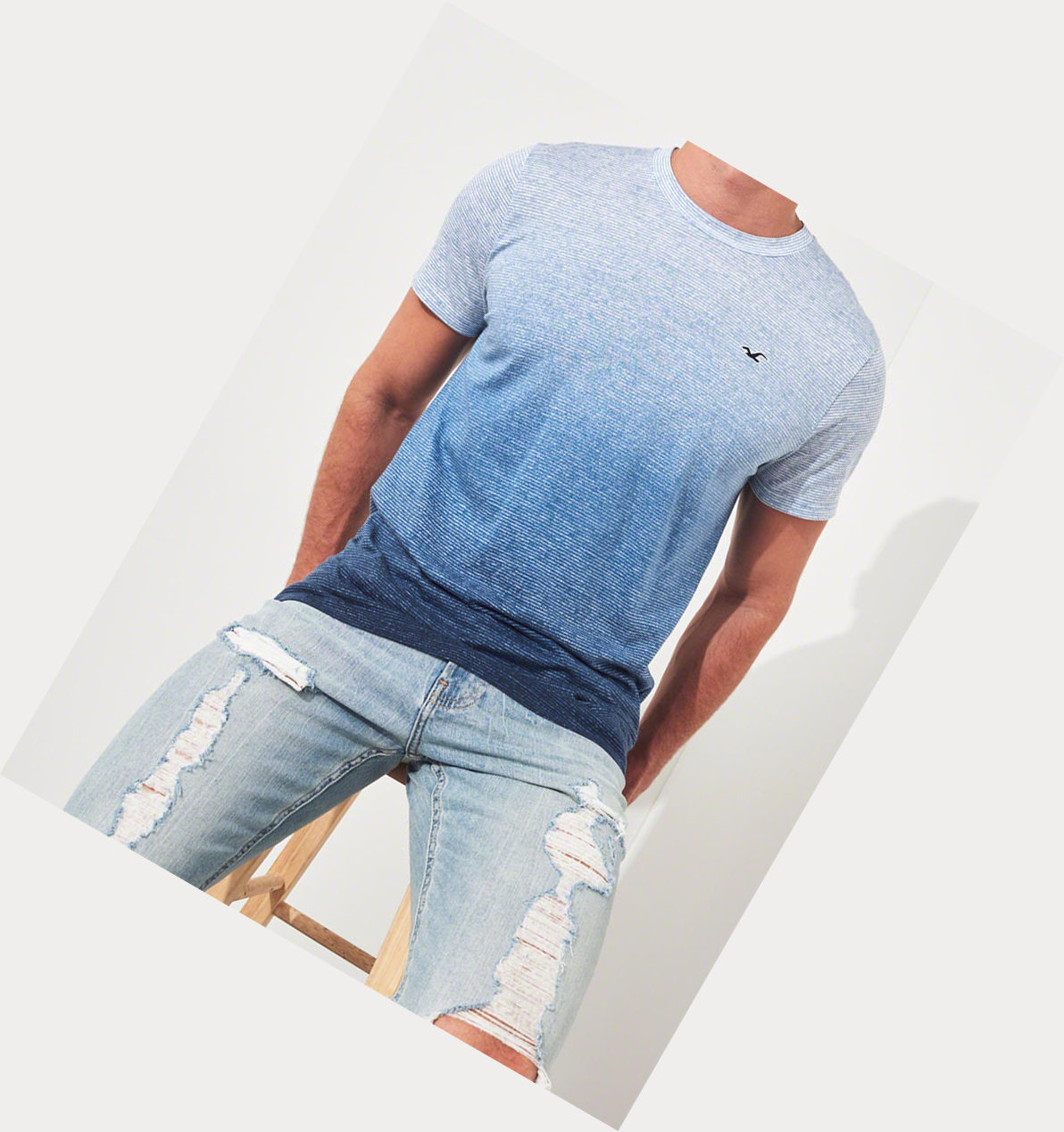 Blue Hollister Must-Have Crewneck Men's Short Sleeve | ZA-WSBZ901