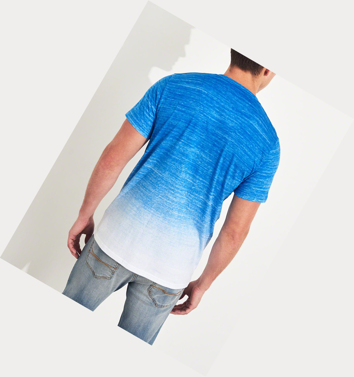 Blue Hollister Must-Have V-Neck Men's Short Sleeve | ZA-BXQI369