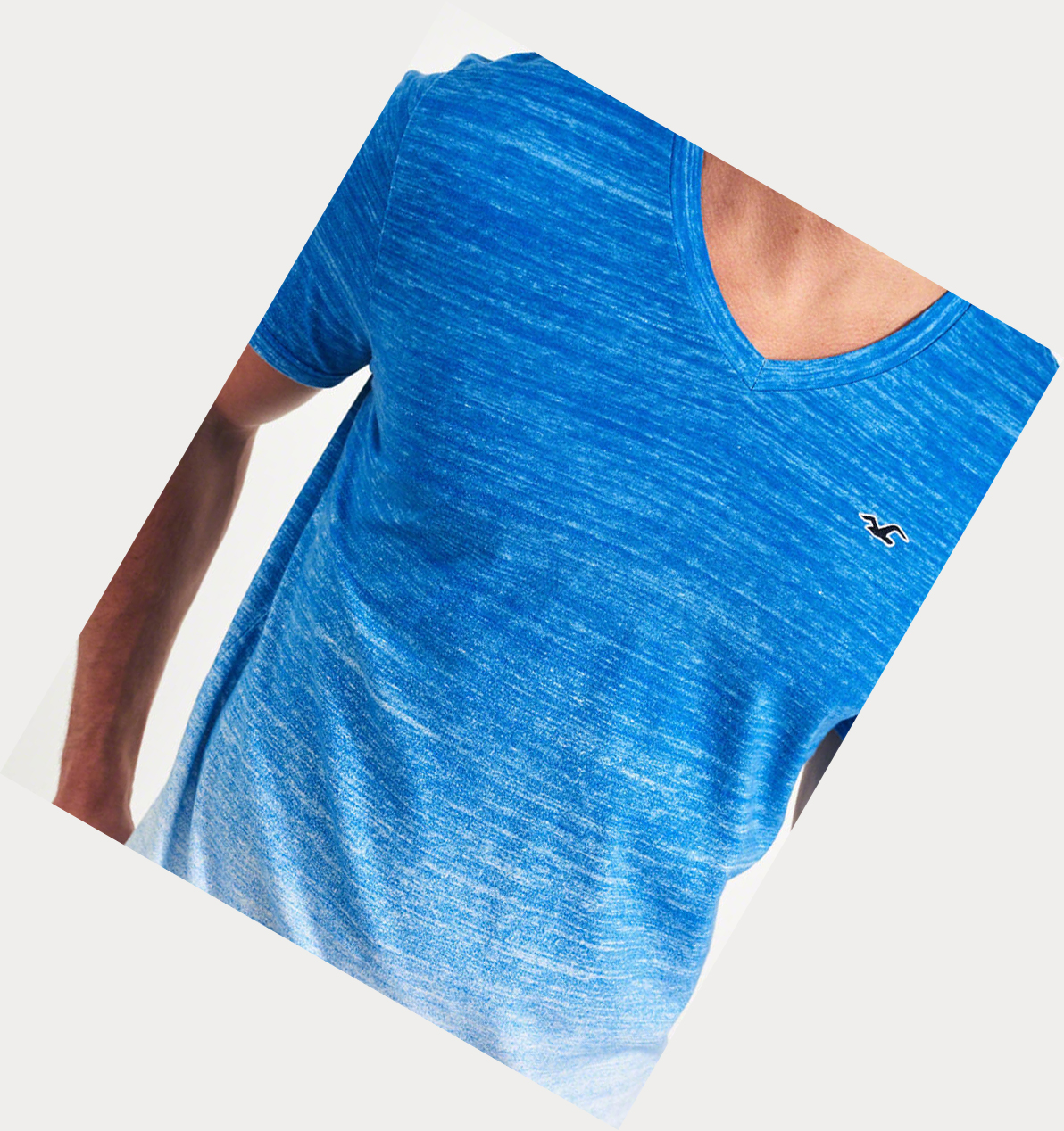 Blue Hollister Must-Have V-Neck Men's Short Sleeve | ZA-BXQI369