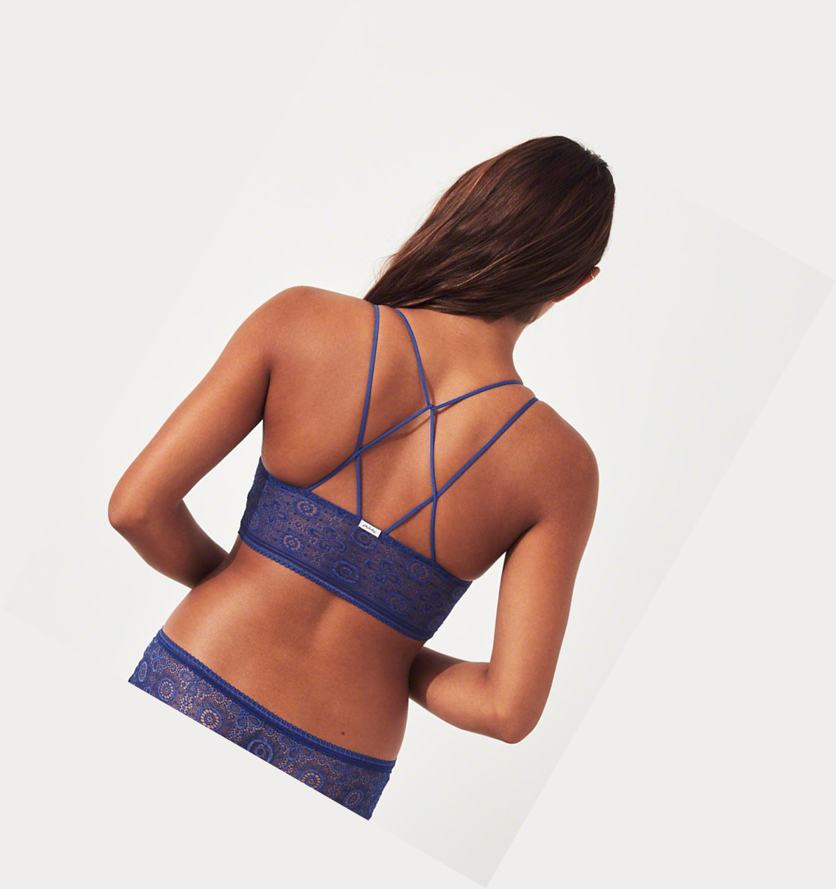 Blue Hollister Strappy Longline With Removable Pads Women's Bras | ZA-VERU629