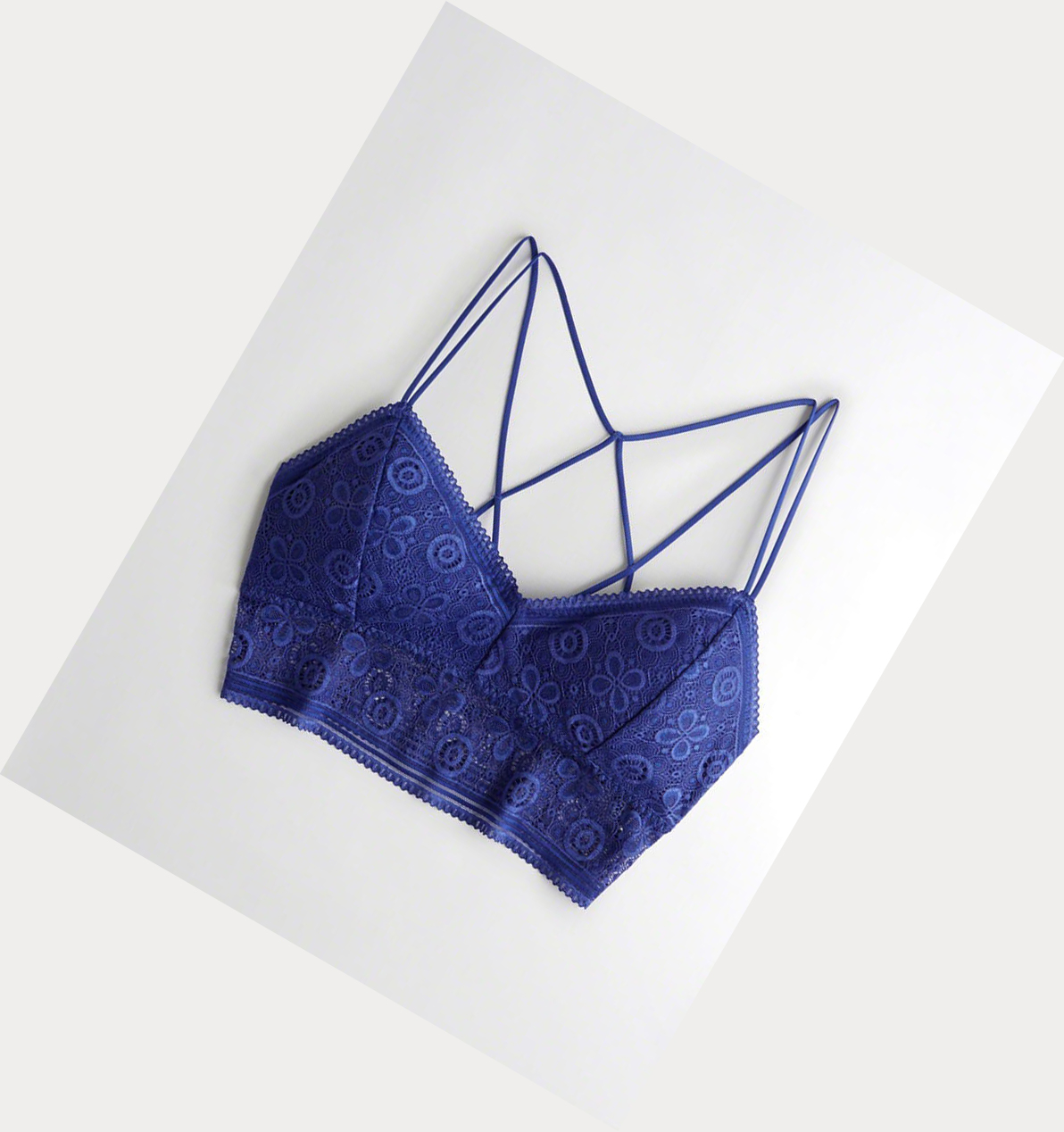 Blue Hollister Strappy Longline With Removable Pads Women\'s Bras | ZA-VERU629