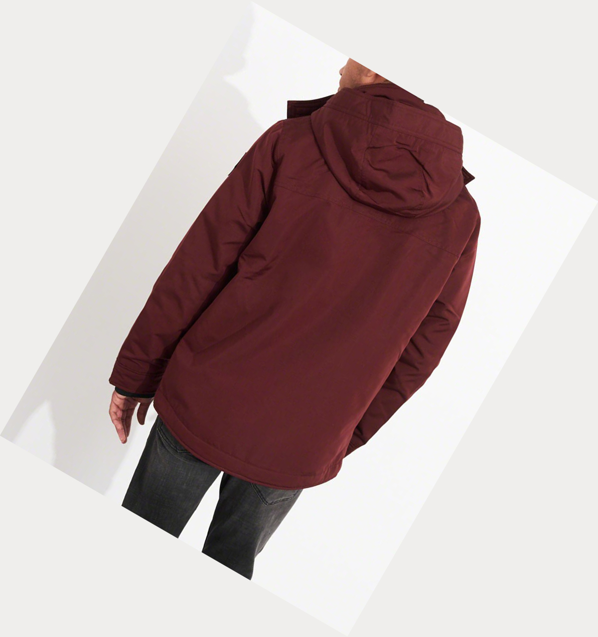 Burgundy Hollister Fleece-Lined Men's Jackets | ZA-SGPB175