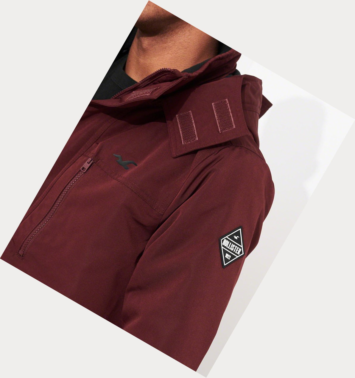 Burgundy Hollister Fleece-Lined Men's Jackets | ZA-SGPB175