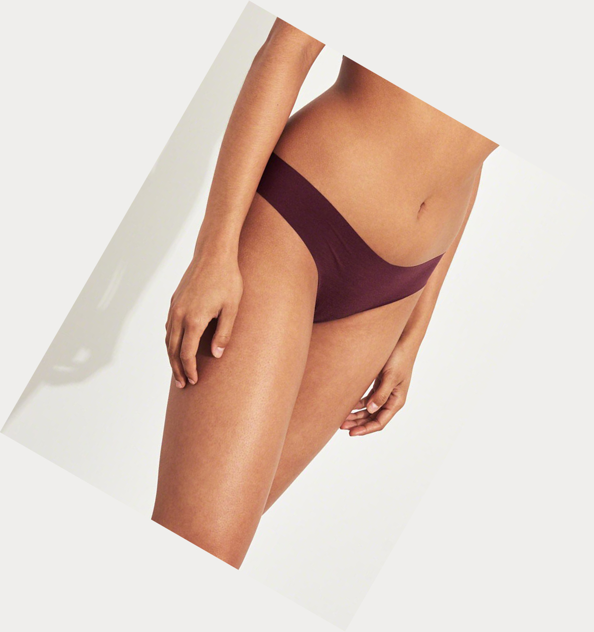 Burgundy Hollister Gilly Hicks No-Show Thong Women's Underwear | ZA-PIWR915