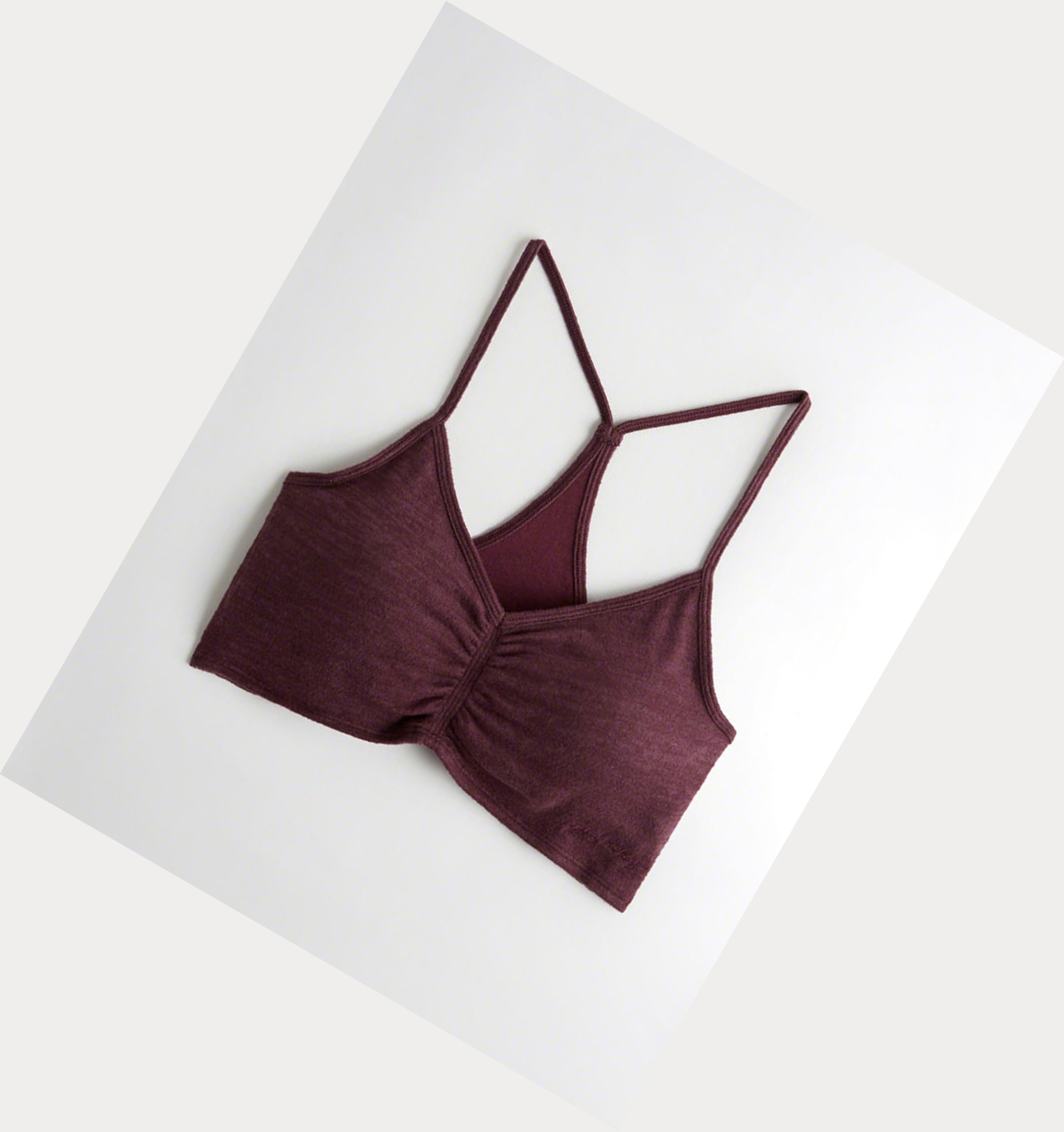 Burgundy Hollister Scoop Longline With Removable Pads Women\'s Bras | ZA-OWKZ890