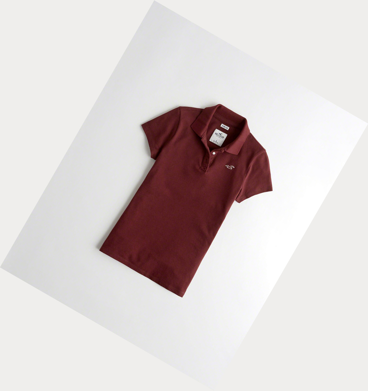 Burgundy Hollister Slim Icon Women\'s Polo Shirts | ZA-RNTP186