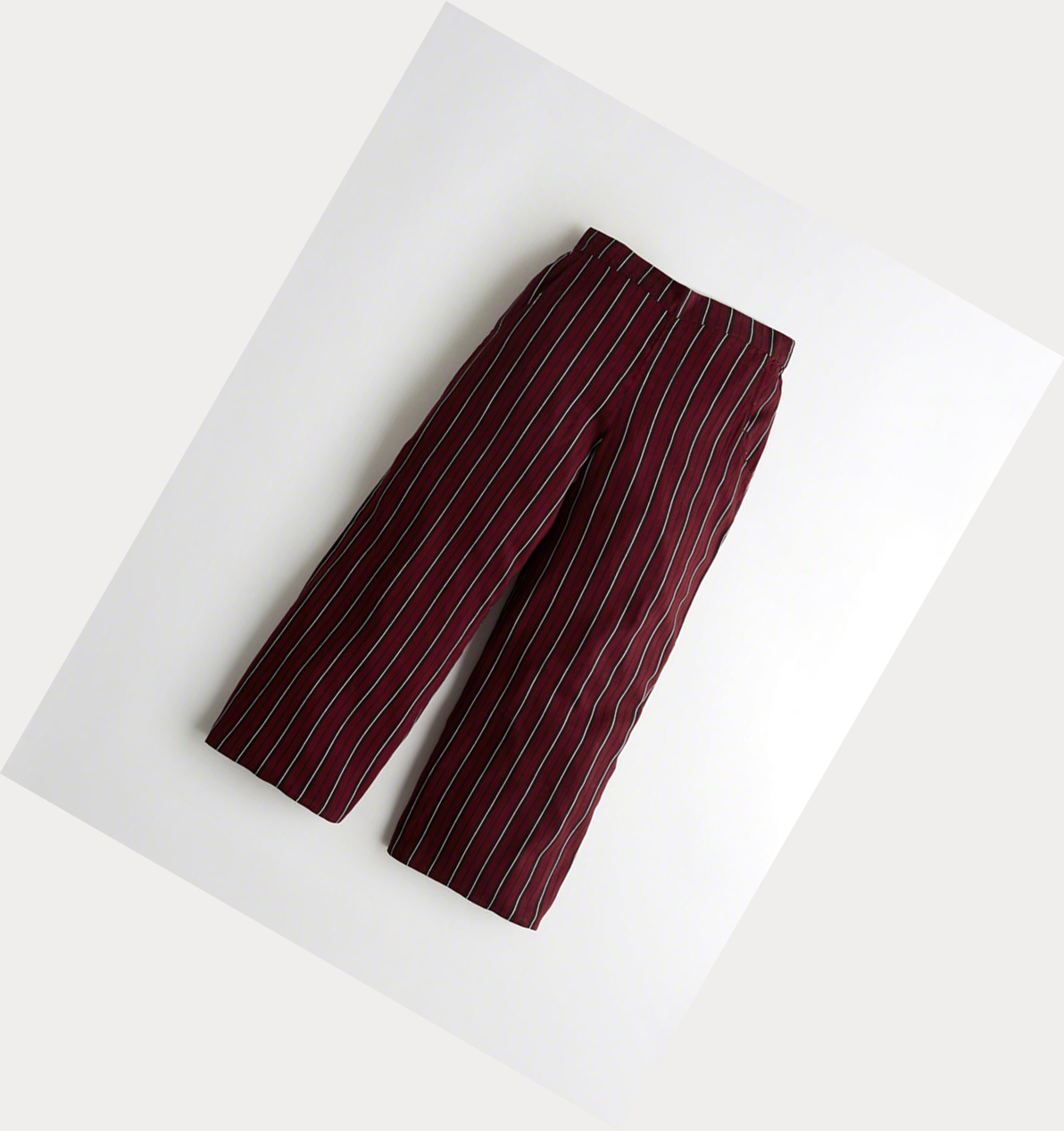 Burgundy Stripes Hollister Ultra High-Rise Women\'s Pants | ZA-PBRY603