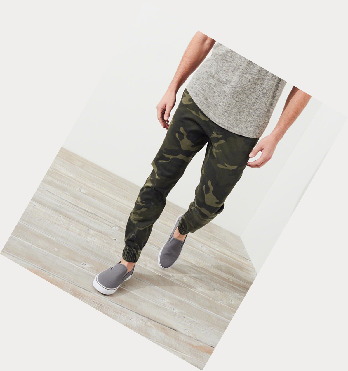 Camo Hollister Advanced Stretch Twill Super Skinny Men's Jogger | ZA-PCYD734