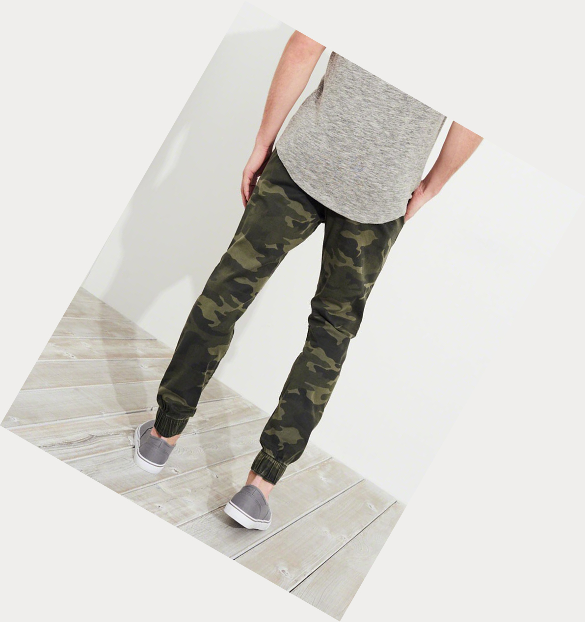 Camo Hollister Advanced Stretch Twill Super Skinny Men's Jogger | ZA-PCYD734