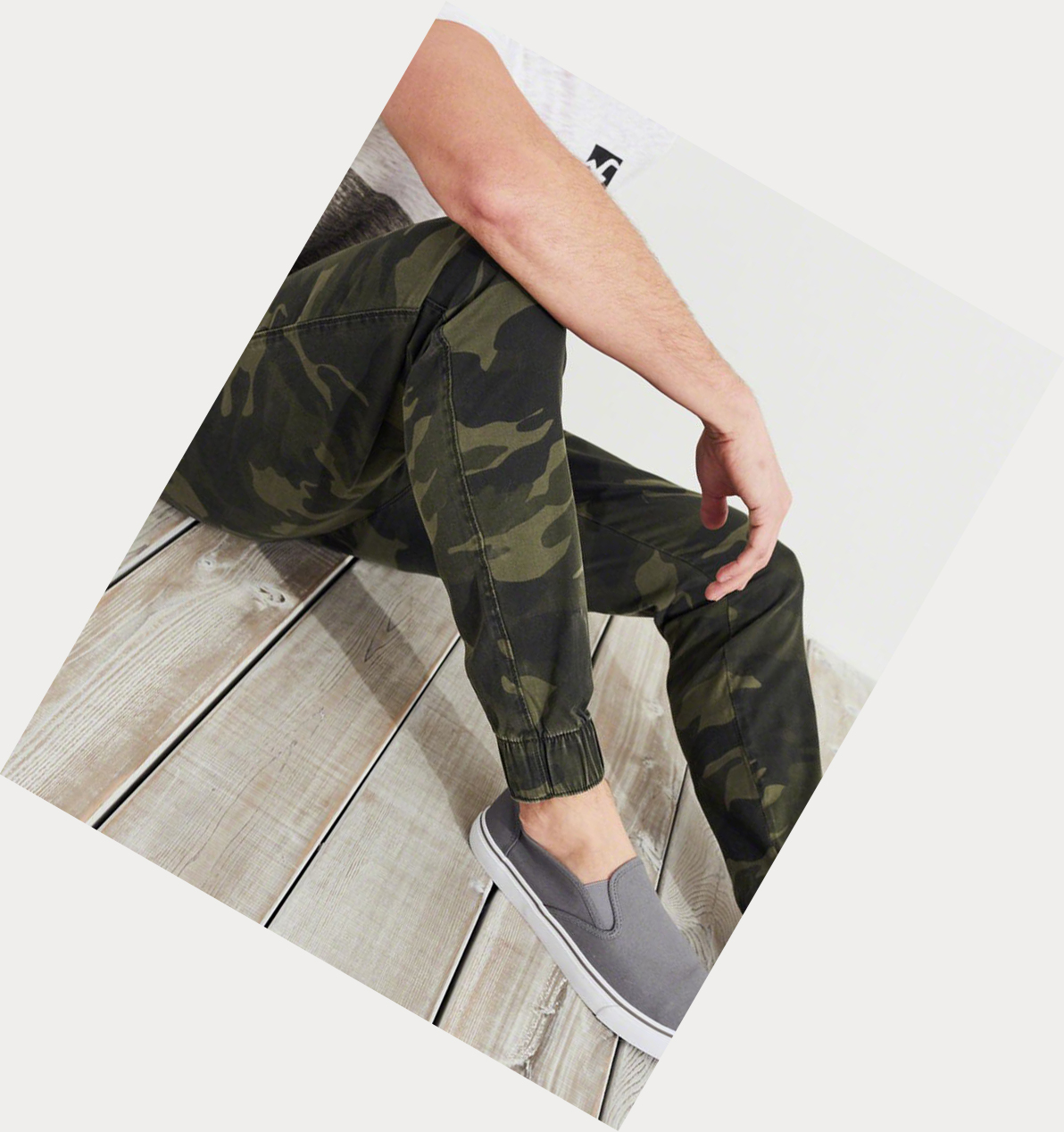 Camo Hollister Advanced Stretch Twill Super Skinny Men's Jogger | ZA-PCYD734