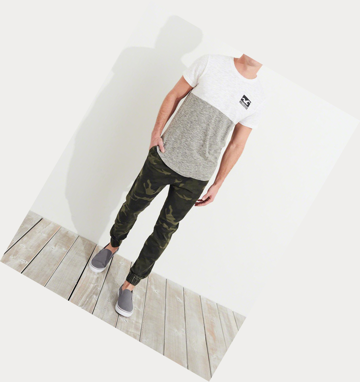 Camo Hollister Advanced Stretch Twill Super Skinny Men's Jogger | ZA-PCYD734