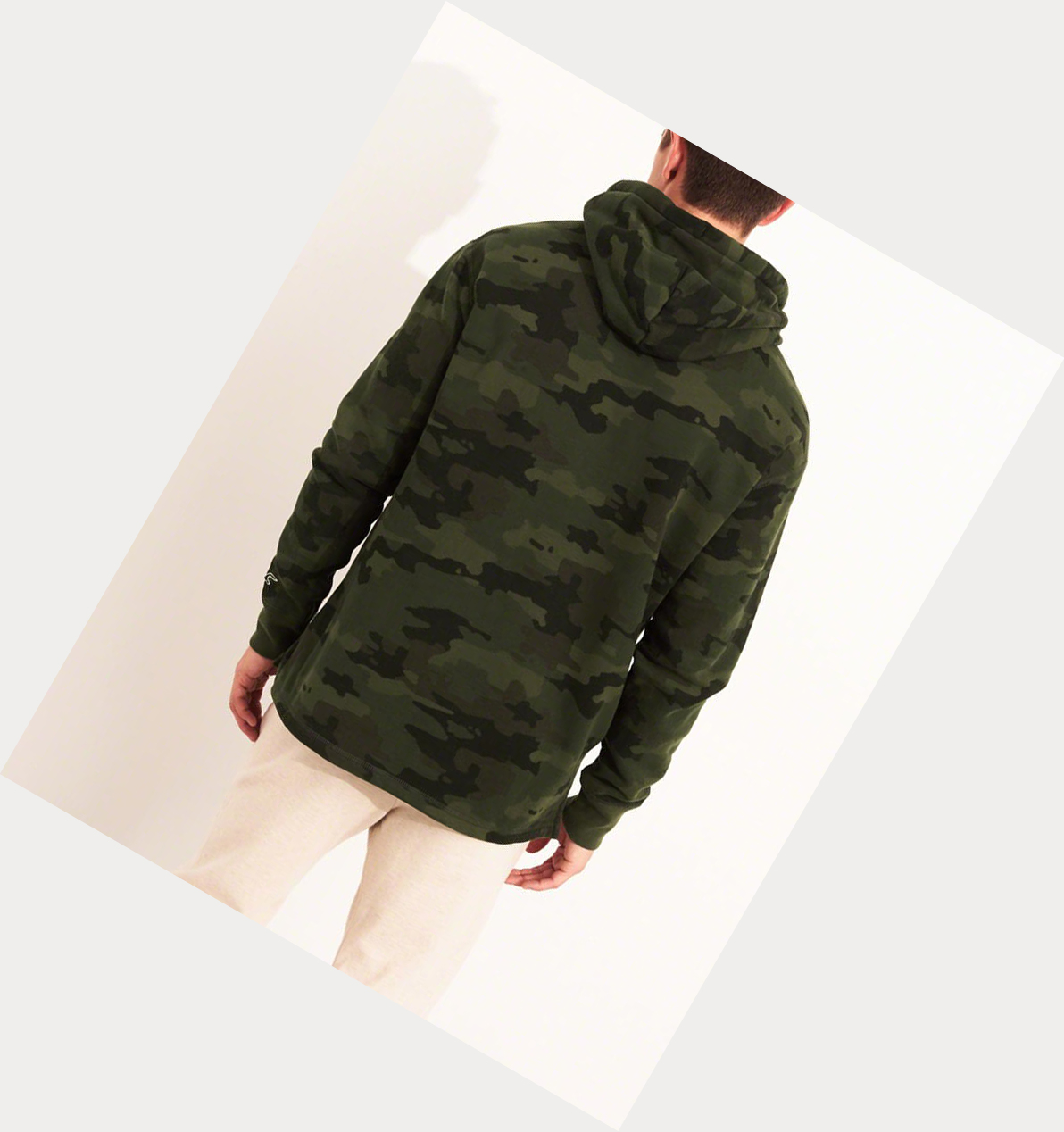 Camo Hollister Embroidered Logo Men's Hoodie | ZA-VZRP203