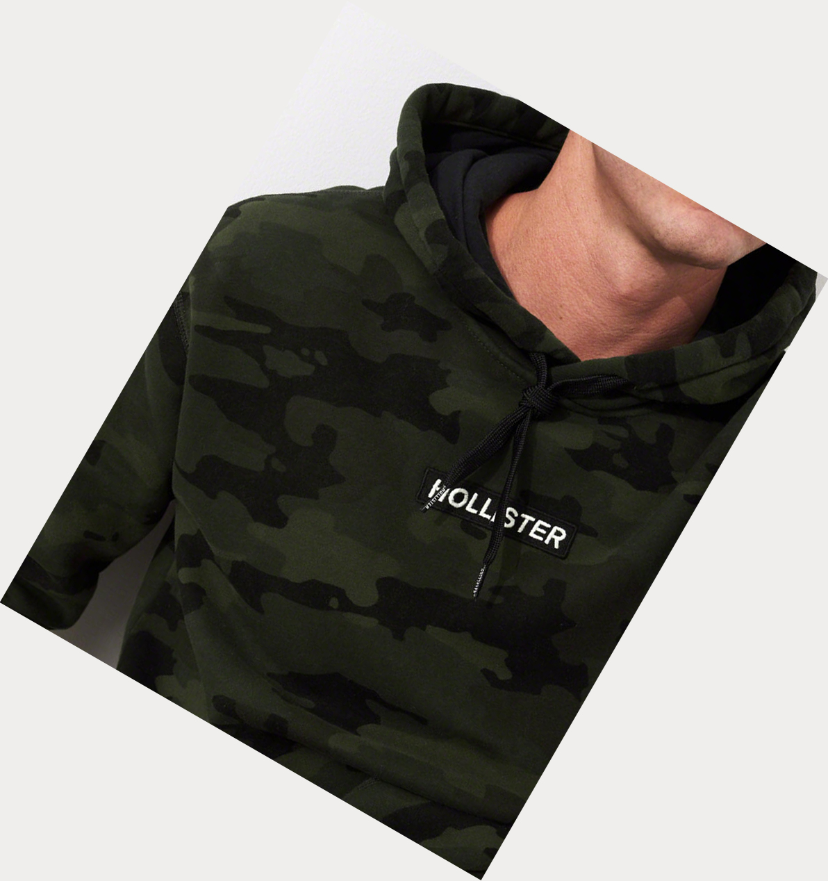 Camo Hollister Embroidered Logo Men's Hoodie | ZA-VZRP203