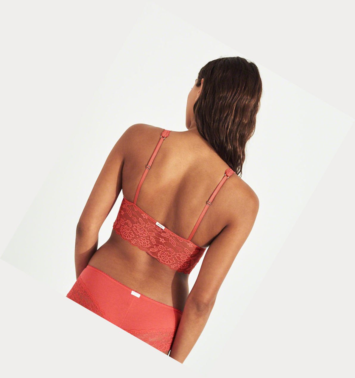 Coral Hollister Ultra Longline Triangle With Removable Pads Women's Bras | ZA-XCHZ426