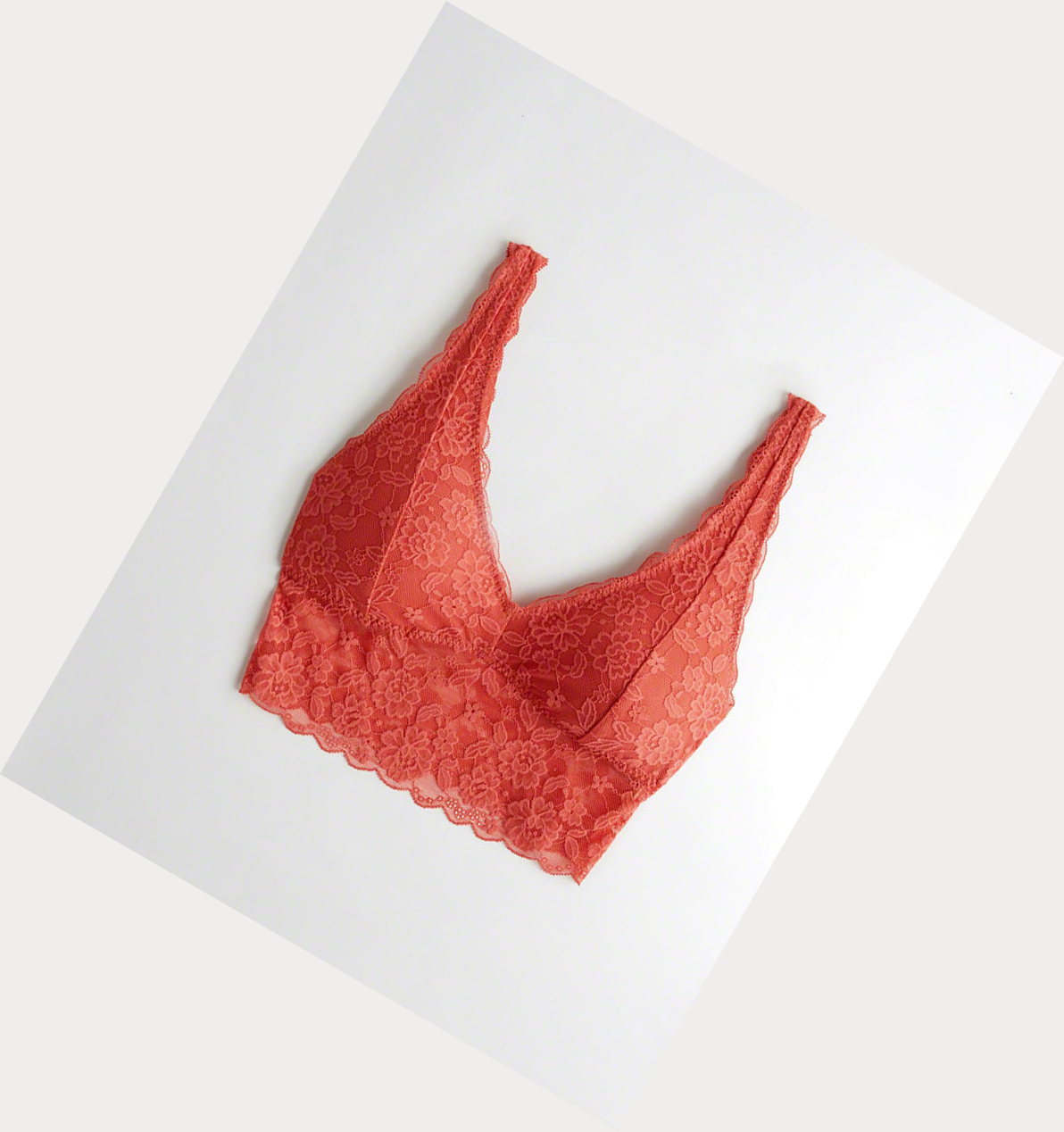 Coral Hollister Ultra Longline Triangle With Removable Pads Women\'s Bras | ZA-XCHZ426