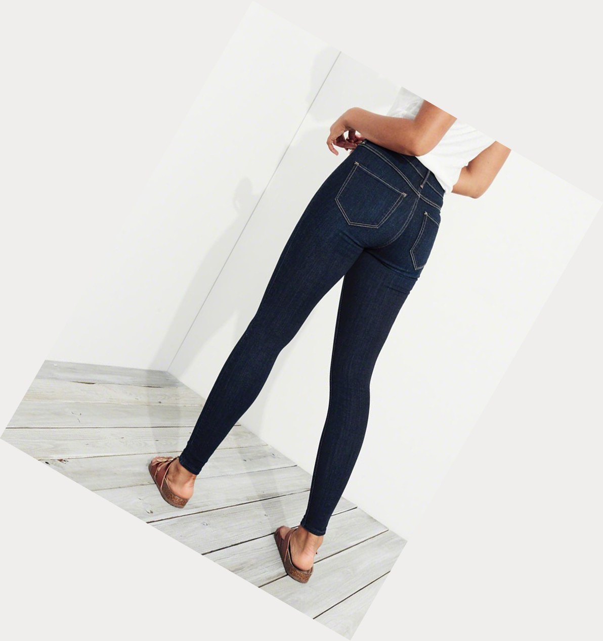 Dark Wash Hollister Advanced Stretch High-Rise Women's Jeans | ZA-MSRY578