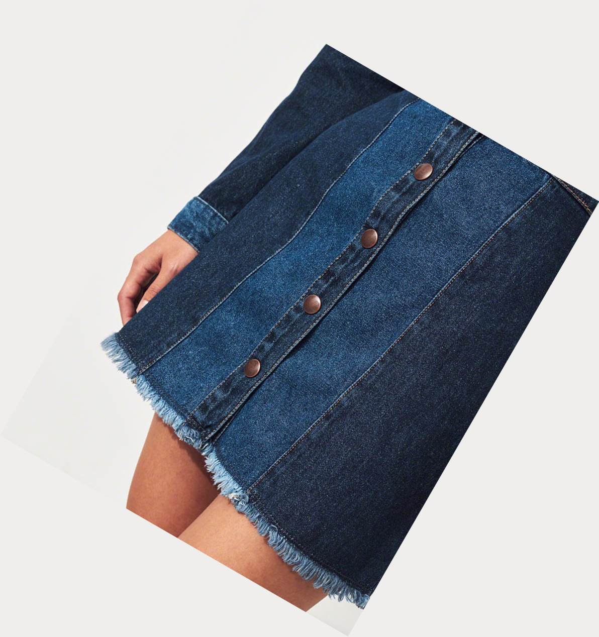 Dark Wash Hollister Ultra High-Rise Denim Women's Skirts | ZA-GBXV903