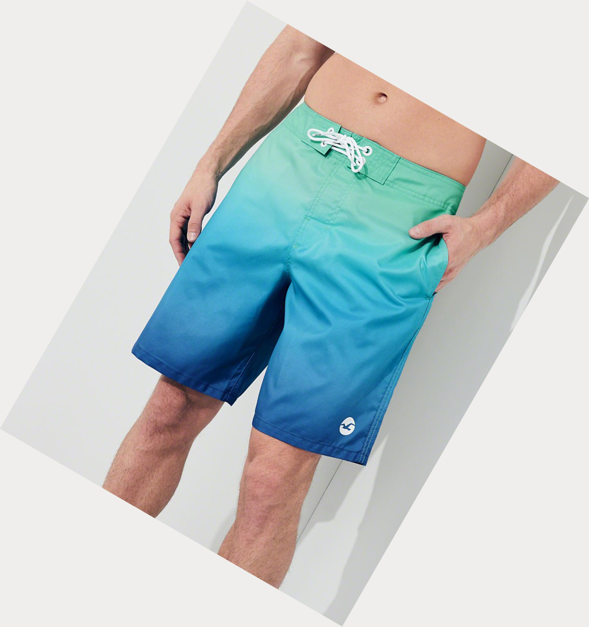 Green Hollister Classic Fit Men's Boardshorts | ZA-HOBE209