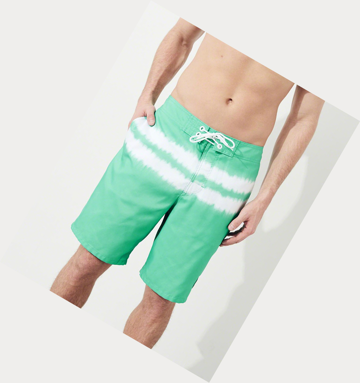 Green Hollister Classic Fit Men's Boardshorts | ZA-TBZG356