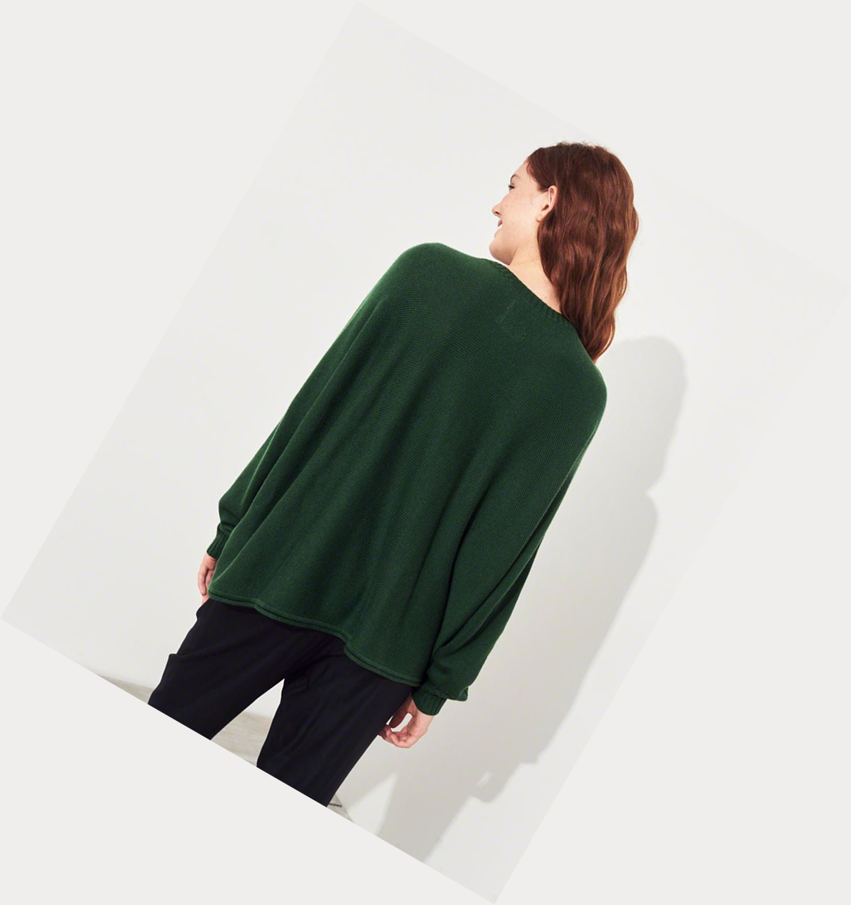 Green Hollister Logo Oversized Women's Sweaters | ZA-OBLZ745