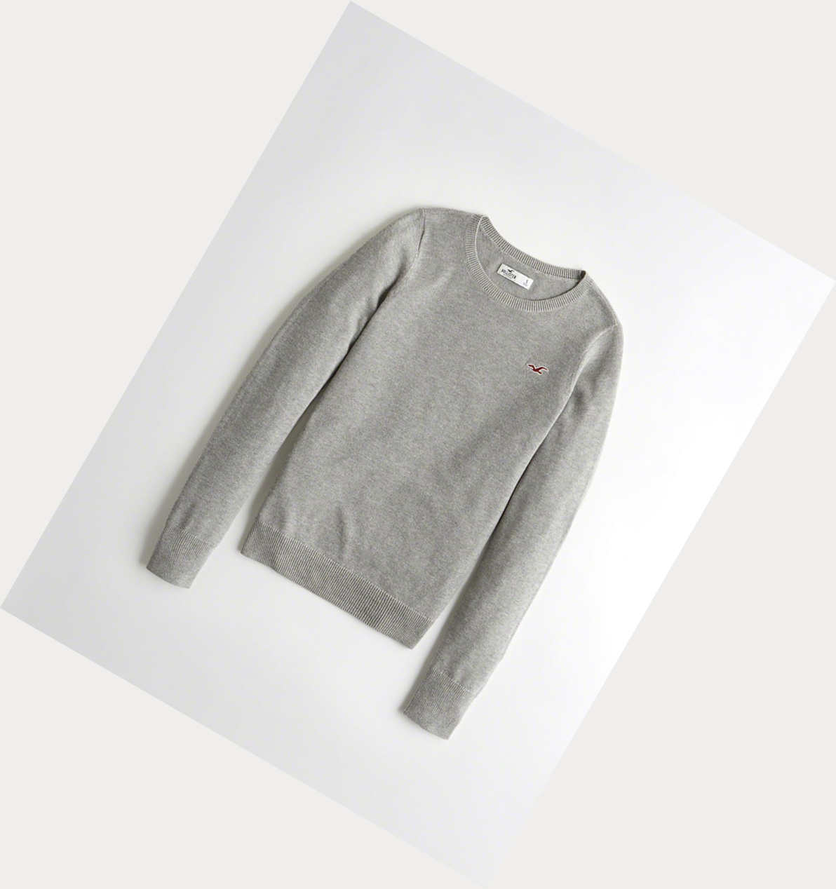 Grey Hollister Crewneck Women\'s Sweaters | ZA-UTBW958